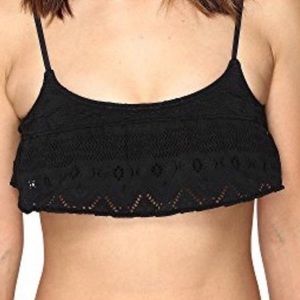 NWT Roxy Black Bikini Top in SMALL